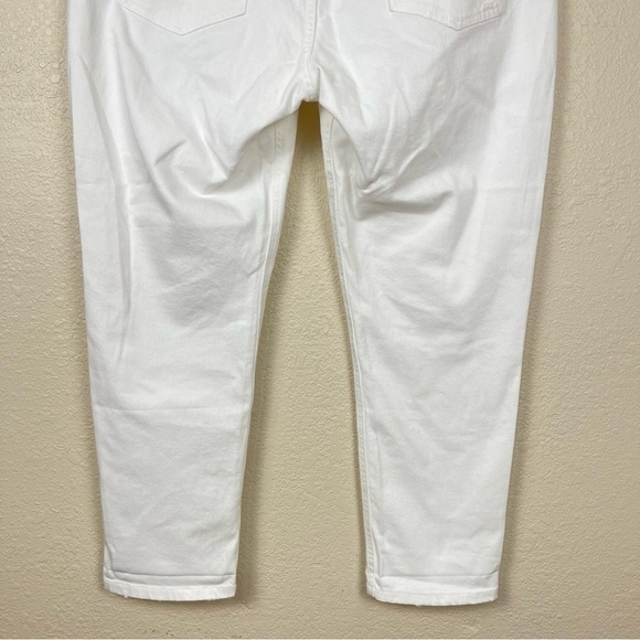 Lauren Ralph Lauren White Eyelet Patchwork Relaxed Tapered Jeans Size 16 Women - Picture 9 of 16